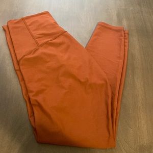 Orange high rise leggings